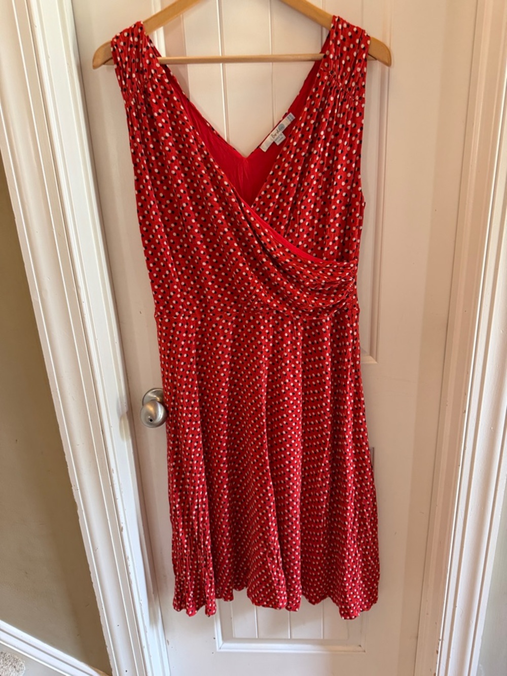 Boden red polka dot dress